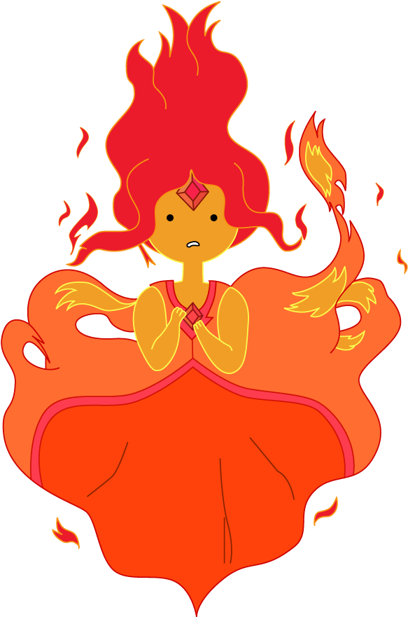 Flame Princess Vector From Adventure Time By Juliefoo - Adventure Time Flame Princess (600x890)