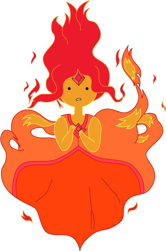 Flame Princess Vector From Adventure Time By Juliefoo Adventure Time Flame Princess 600x890 Png Clipart Download