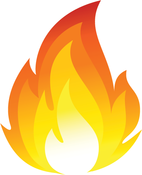 Emoji Fire Flame Clip Art - Fire Emoji (600x600)