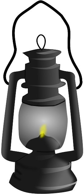 Lantern, Light, Oil Lamp, Black, Metal, Flame - Lantern Clipart (320x640)