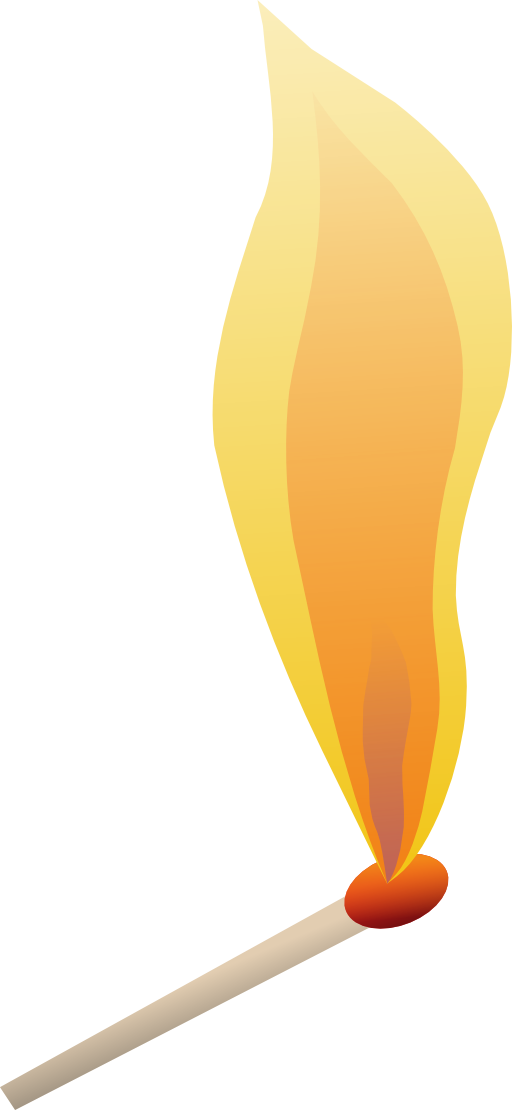 Match Clipart On Fire - Lit Clipart (512x1110)