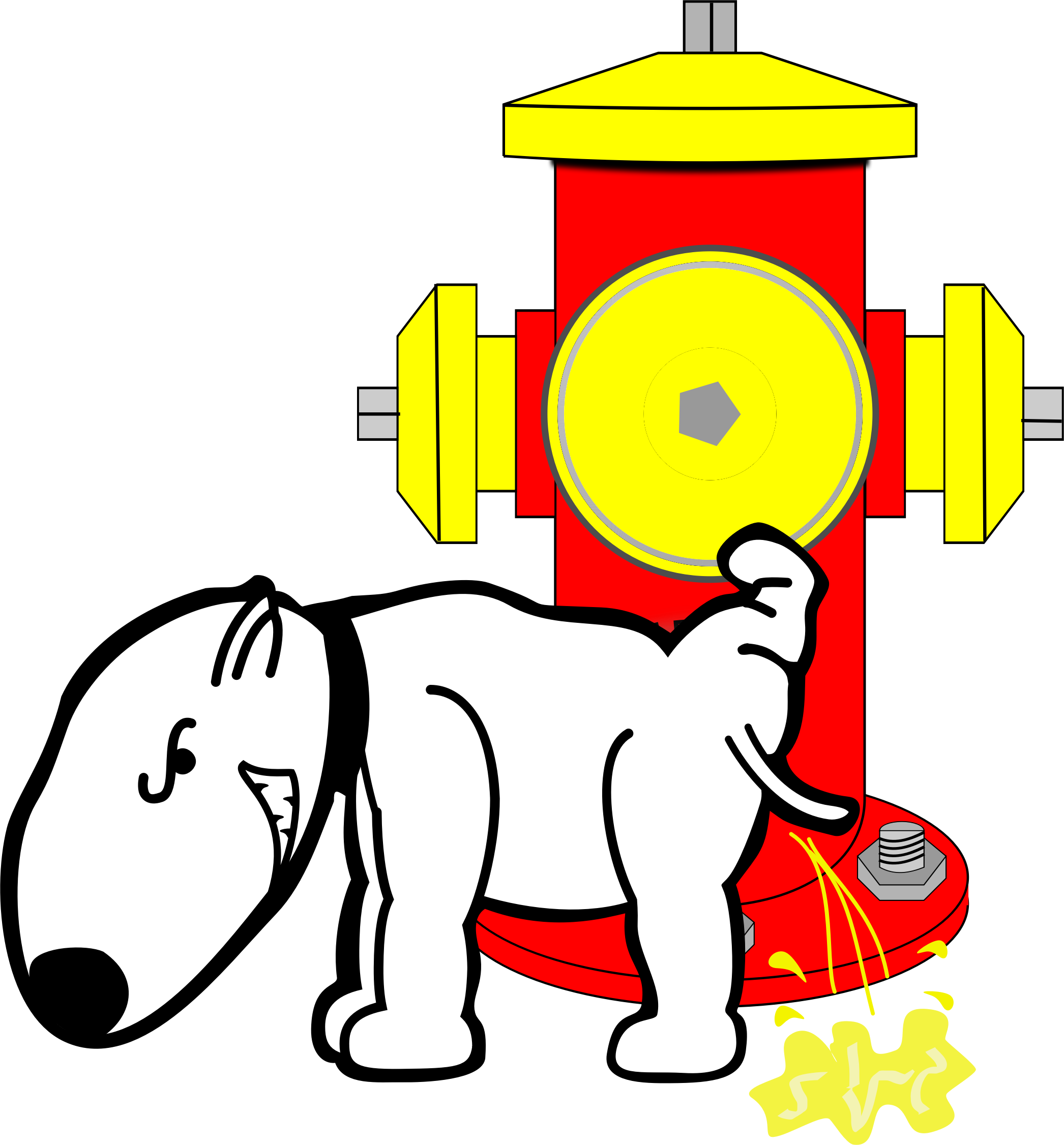 Hydrant & Dog - Dog Peeing On Fire Hydrants (2092x2252)