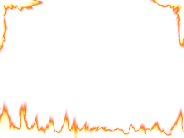 Flame - Fire Flames Border Png (640x480)
