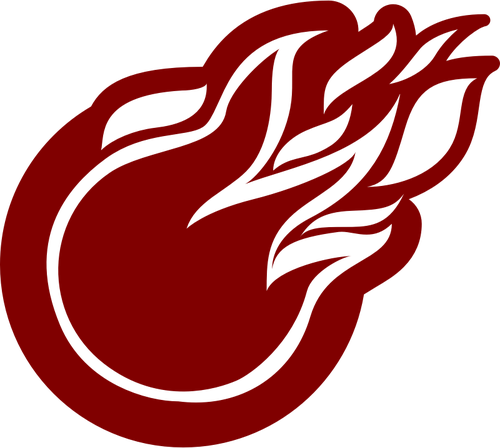 Fire Ball Sign Silhouette Vector Clip Art Public Domain - Fire Ball Clip Art (500x448)