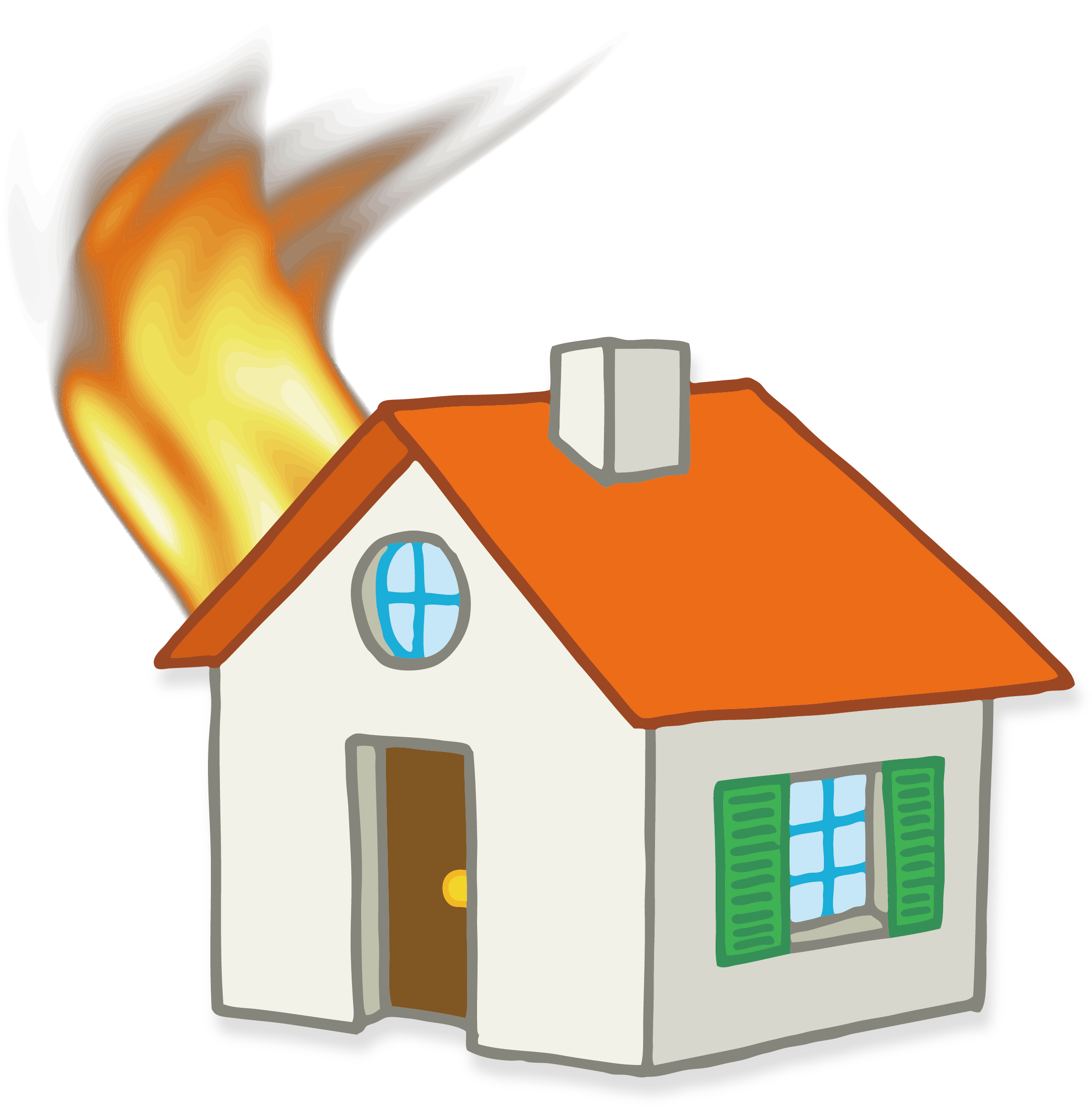 Fire Hydrant Icon - House On Fire Png (2302x2331)