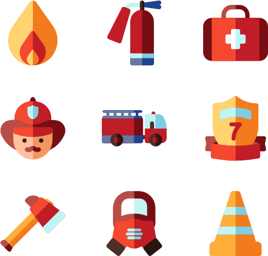 Fire Department - Firefighter Flat Icon (600x564)