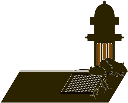 Sewer Critter Rat Plague Cockroach Fire Hy - Sewerage (422x340)