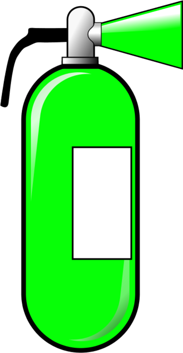 Vector Clip Art - Cartoon Fire Extinguisher (600x1159)