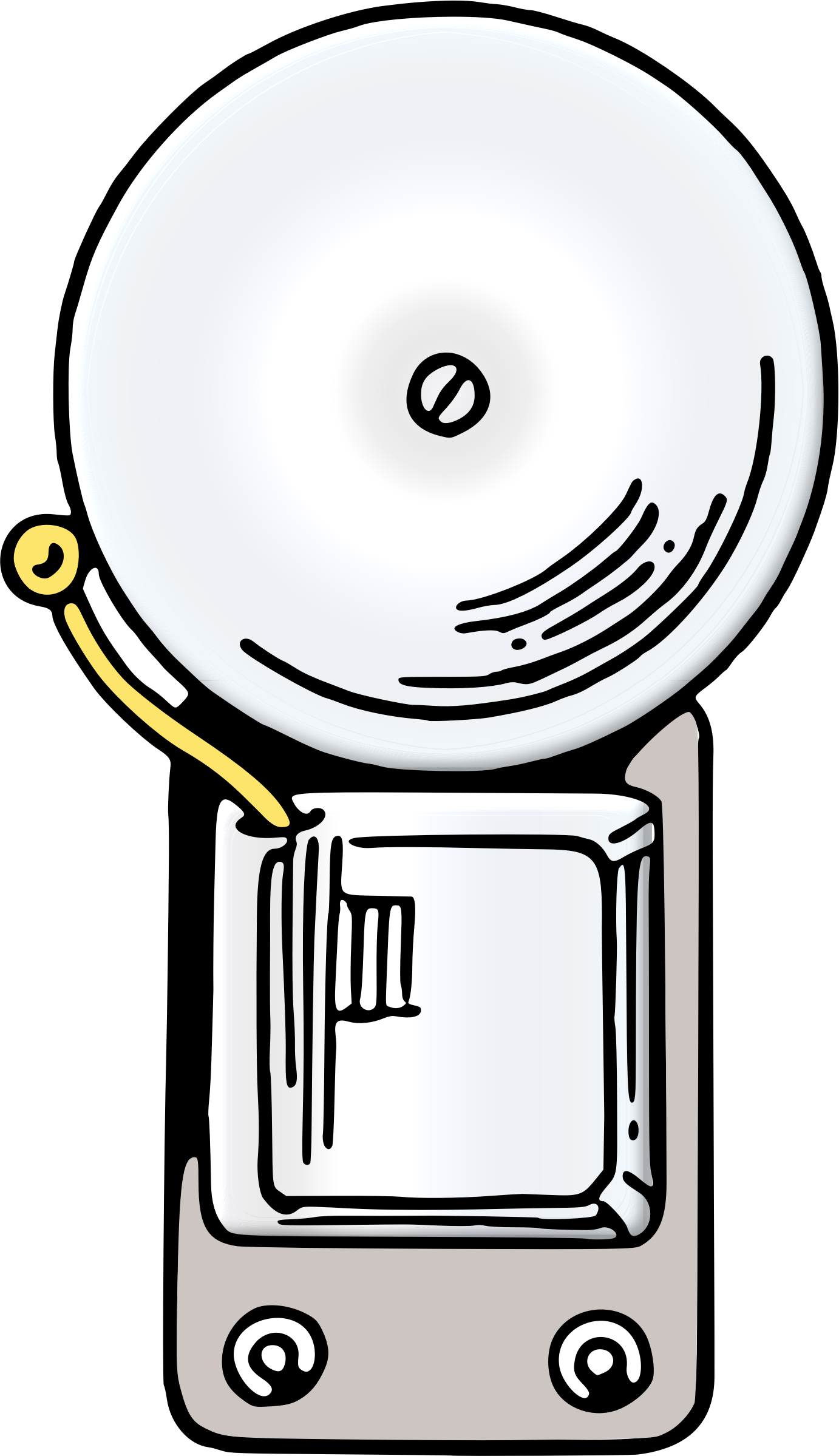 Big Image - School Bell Drawing (1382x2399)