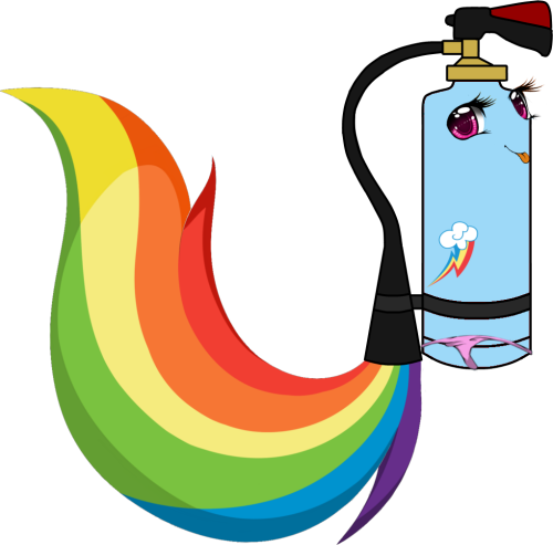 Fire Extinguisher Clipart - Rainbow Dash And Spitfire (500x493)