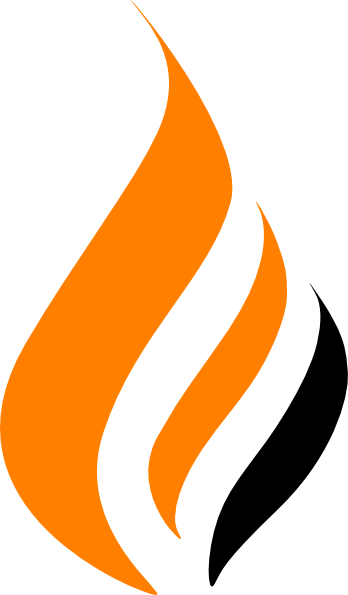 Orange Black Flame Clip Art At Clkercom Vector - Black And Orange Flame (348x595)