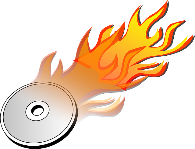 Burn, Burning, Hot, Fire, Flame - Burn Cd Icon (640x490)