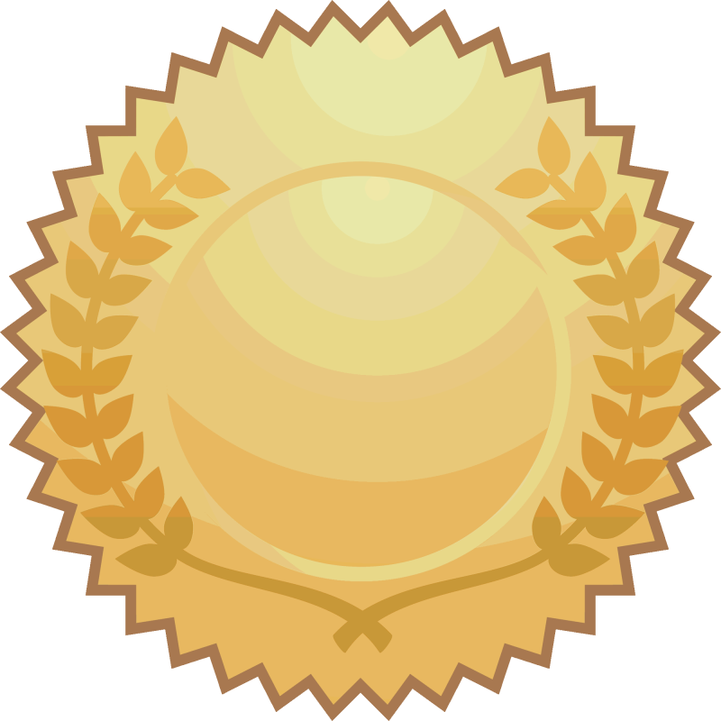 Pin Logs Clipart - Gold Medal Clipart (2000x2000)