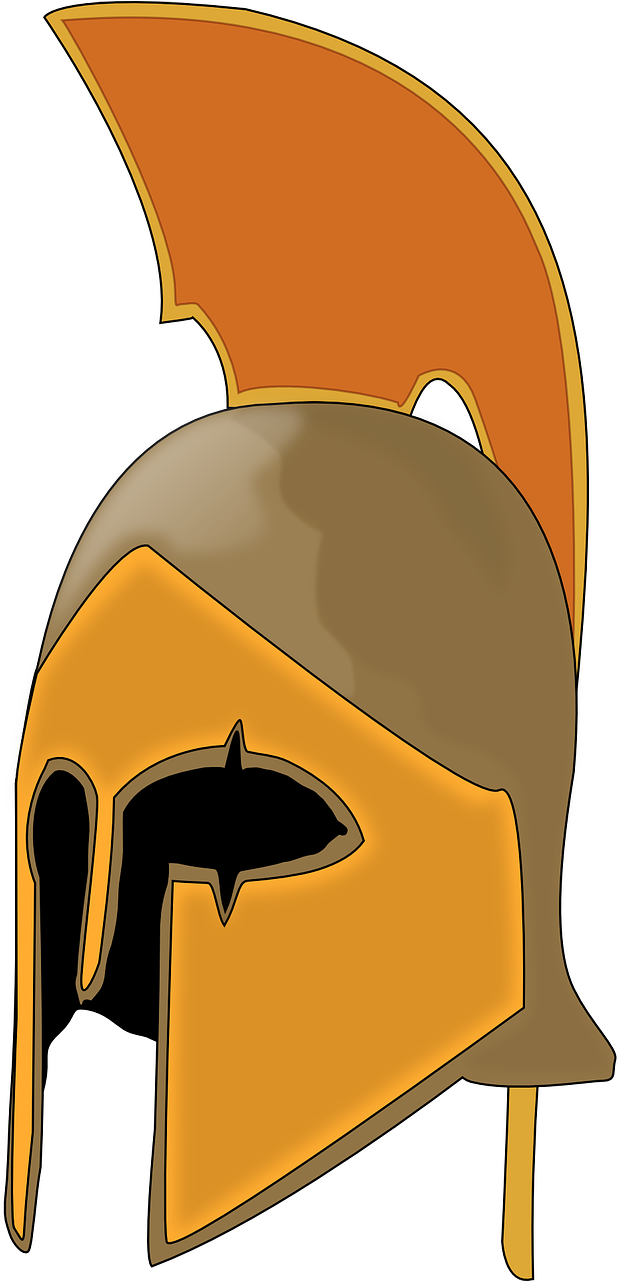 Helmet-309161 - Spartan Helmet Clipart (640x1280)
