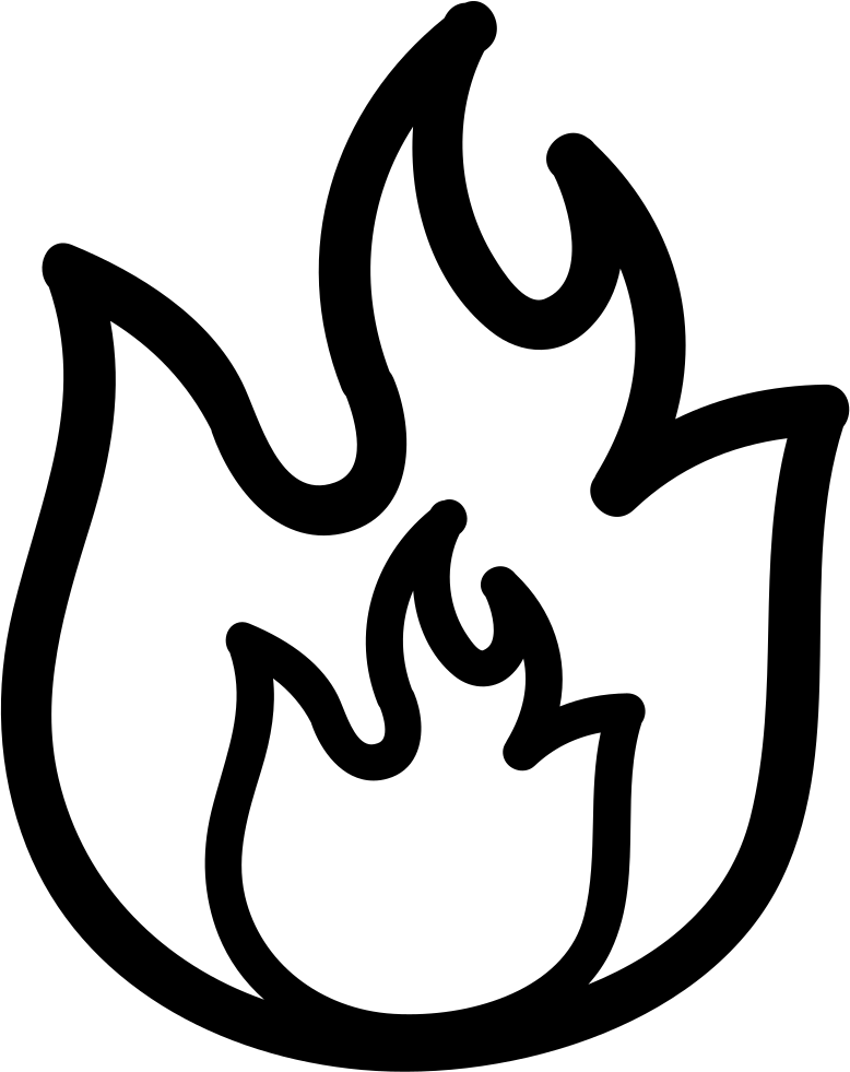Fire Hand Drawn Flames Outlines Comments - Fire Outline Png (778x981)