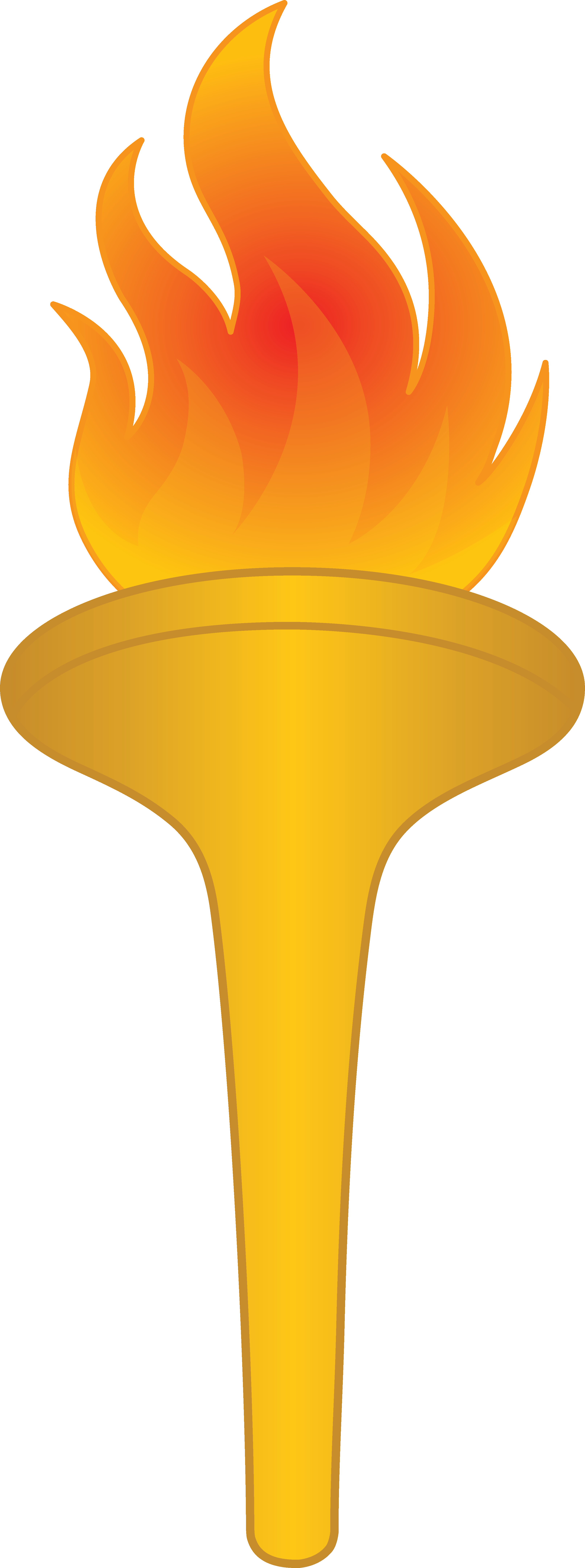 Olympic Torch Png Image - Winter Olympic Torch Clipart (3227x8648)