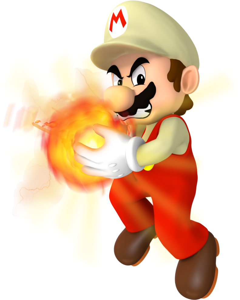 Mario Clipart Fire - Cartoon (1024x1024)