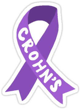 "crohn's Awareness Ribbon" Stickers By Shelbie Paulley - Label (375x360)