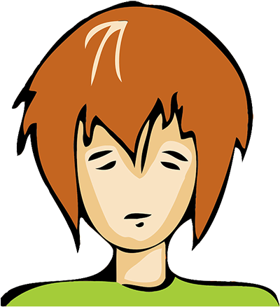 Sad Teenage Boy - Bad Day Clipart (400x446)