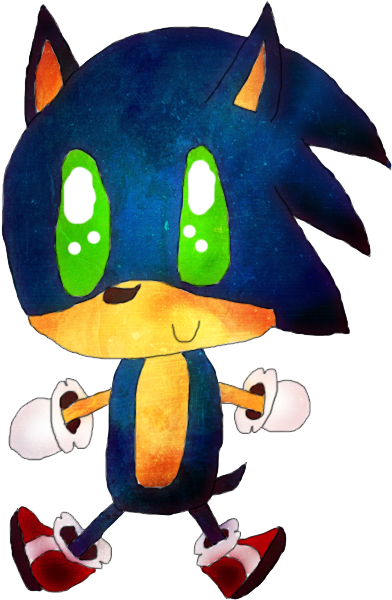 Chibi Sonic By Whispering-doom - Cartoon (481x649)