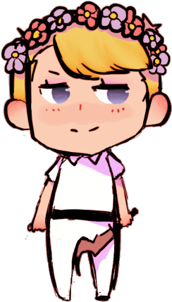 Local Cult Leader Wears Flower Crown By Cinnamon Roll - Cartoon (1280x1280)