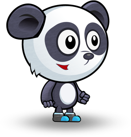 Attack Panda Character Set - Panda Character (600x500)