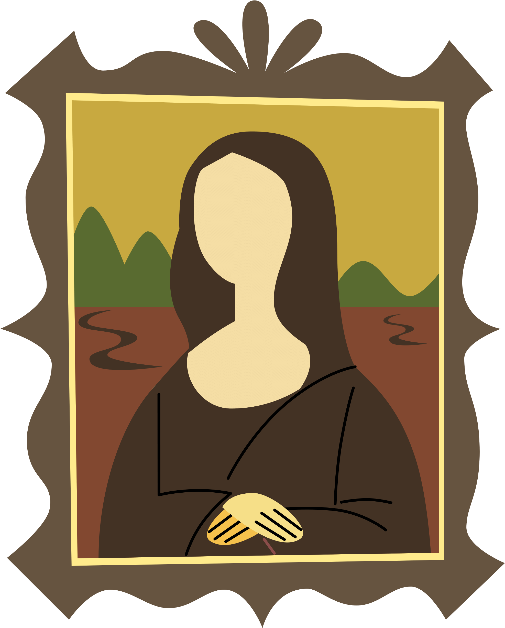 Copy The Picture - Draw Mona Lisa Easy (2000x2480)