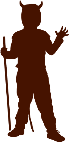 Boy Devil Costume Silhouette Transparent Png - Silhouette (512x512)