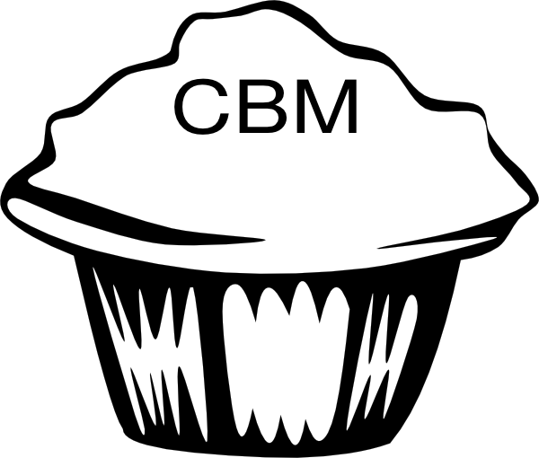 Cum Blue Muffin - Clip Art Muffin Black And White (600x510)