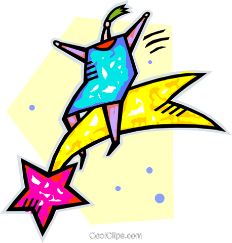 Person Riding A Shooting Star Royalty Free Vector Clip - Person Riding A Shooting Star Royalty Free Vector Clip (458x480)