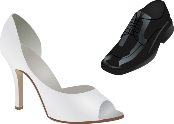 Wedding Shoes Clip Art At Clker - Men Shoe Clip Art (600x427)