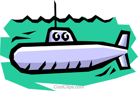 Submarine Royalty Free Vector Clip Art Illustration - Submarine Royalty Free Vector Clip Art Illustration (480x316)