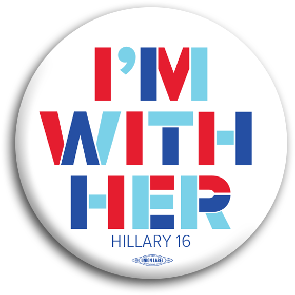 I'm With Her Hillary 2016 Button - Im With Her Button (600x600)