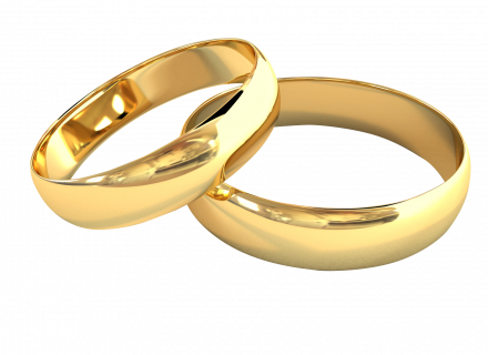 Linked Rings Clipart Wedding Ring Clipart, Wedding - Wedding Ring Png (440x320)