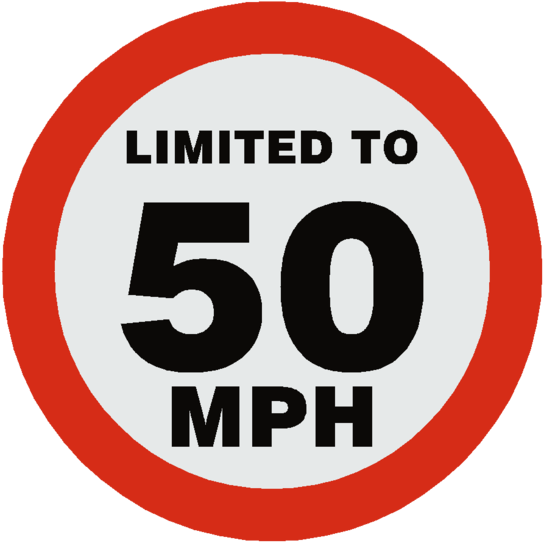 Reflective 50 Mph Speed Limit Sticker - No Video Recording Sign (600x600)