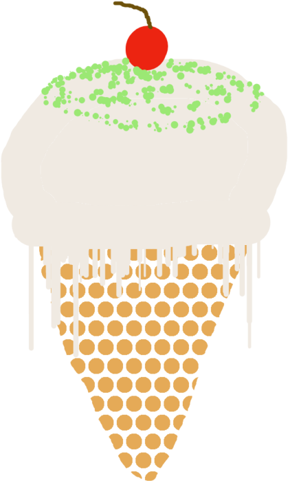 Untitled Drawing By Mr Pink Rose - Ice Cream Cone (1028x777)