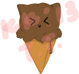 Cat Ice Cream By Twilighttatsumi - Ice Cream Cone (400x400)