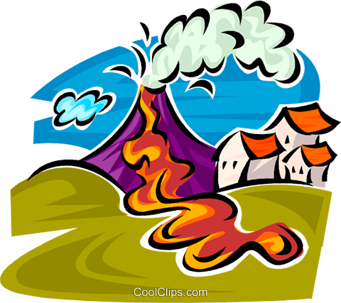 During Volcanic Eruption Clipart (480x427)