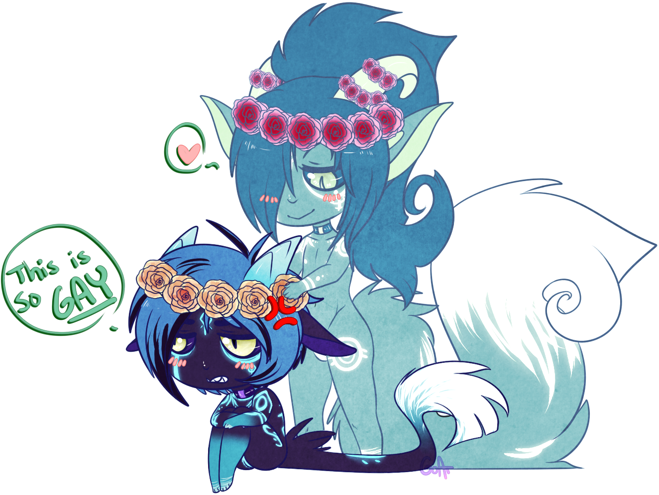 Gay Flower Crowns - Cartoon (1338x1032)