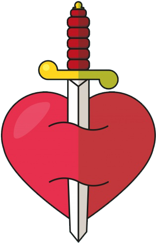 Sword Euclidean Vector - Coração Com Espada Png (626x626)