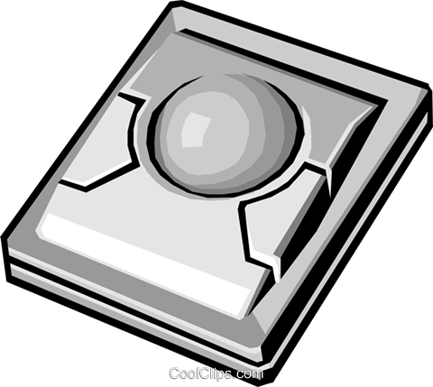 Trackball Royalty Free Vector Clip Art Illustration - Computer Trackball Clipart (480x429)
