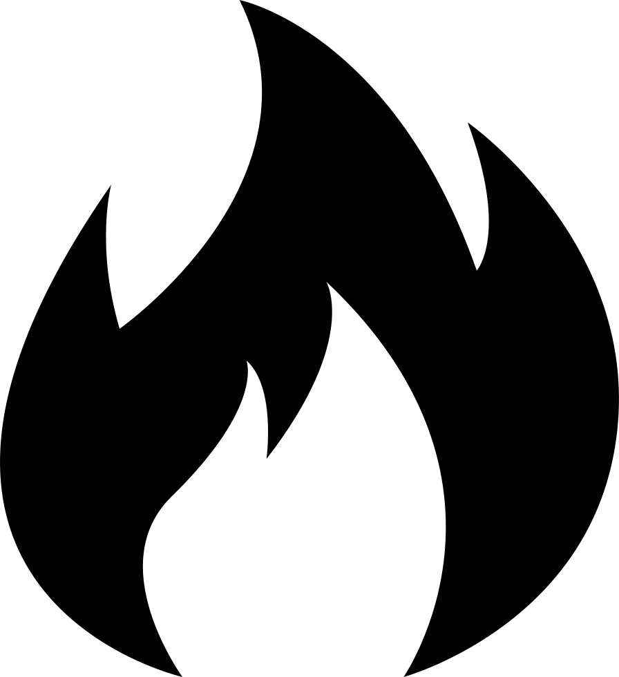 Flame Comments - Fire Icon Svg (896x980)