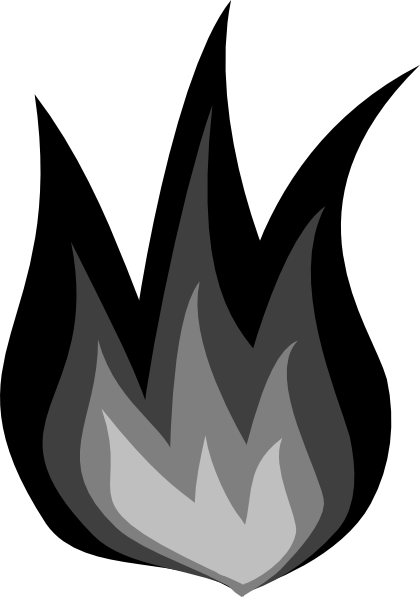 Flames Clipart Flame Outline - Holy Spirit Fire Symbols (420x597)