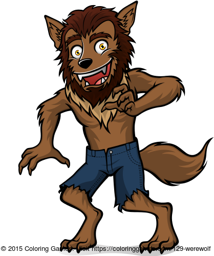 Vector Cartoon Image Of Seven Children In Variety Of - Werewolf Clip Art (500x500)