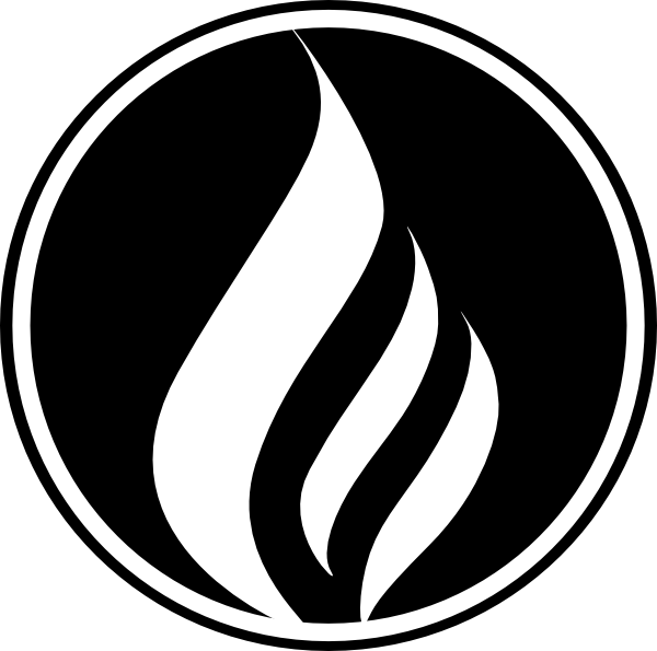 Flame Clipart Black And White Fire Flames Clipart Black - Flames Clipart Png (600x595)