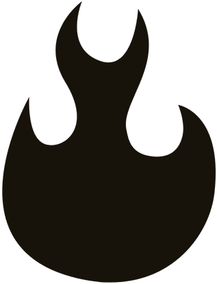 Black Flame Fire Black Silhouette Transparent Png - Png Fuego Silueta (512x512)