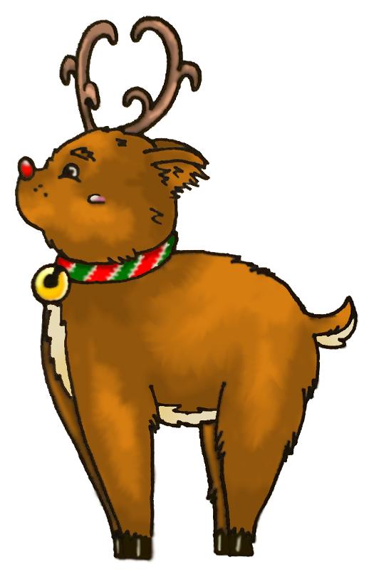 Free Reindeer Clipart Image - Cartoon (674x900)