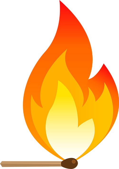 Graphic Of Match With Fire - Match (500x711)