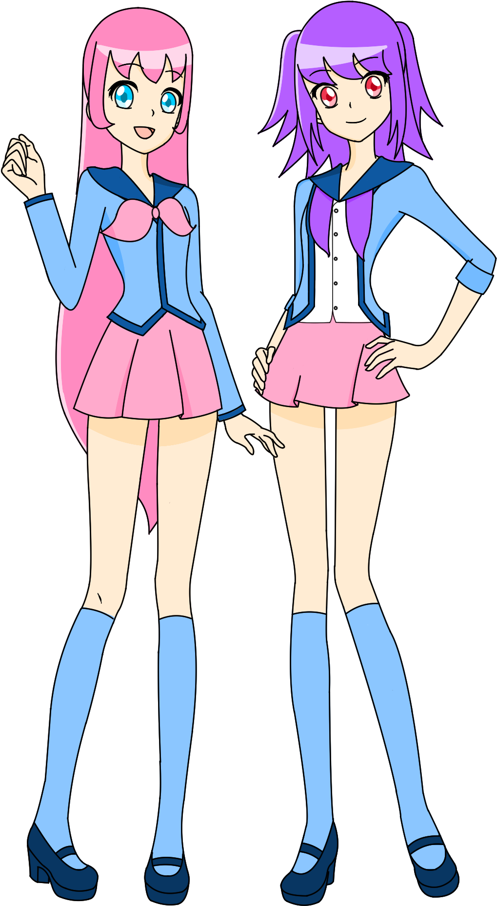 Ongakugaoka Middle School Winter Uniform - Cartoon (1104x1920)