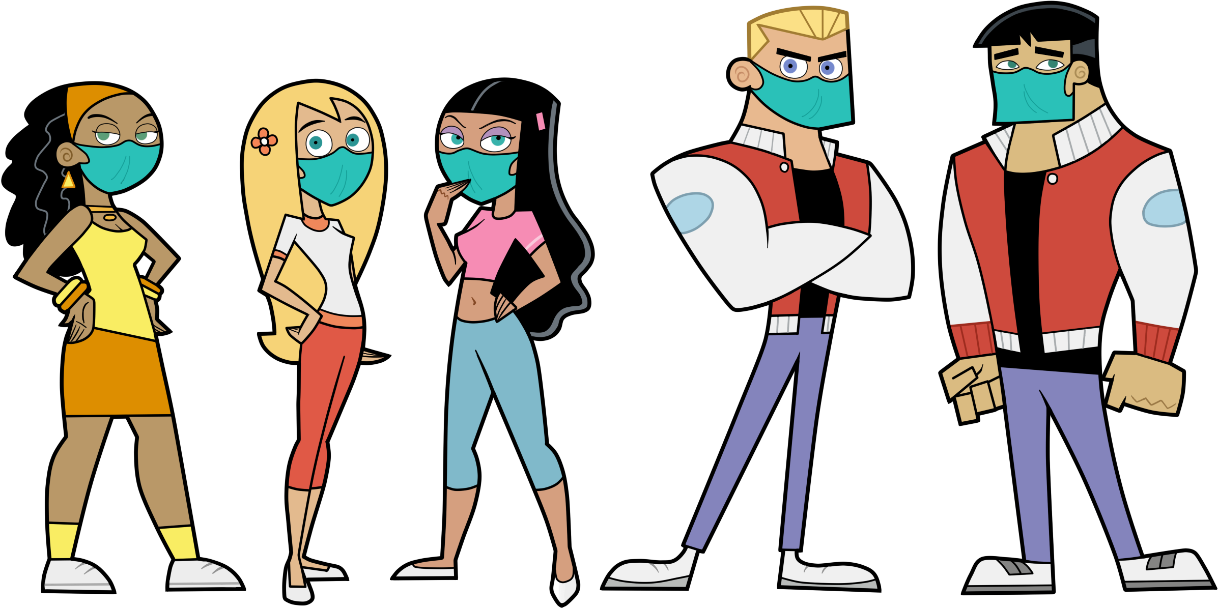 Phantom Team In Surgical Masks 2 By Juliefan21 - Surgical Mask (2500x1255)